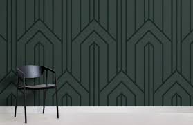 Check spelling or type a new query. Dark Green Art Deco Line Art Wallpaper Mural Hovia