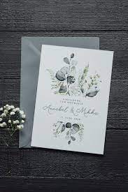 40x Wedding Invitation Modern Botanical Etsy Modern Wedding Invitations Botanical Invitations Wedding Invitations