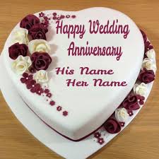 Write Couple Name On Wedding Anniversary Heart Cake Anniversary Cake Picture Happy Anniversary Cakes Happy Marriage Anniversary Cake Anniversary Cake Pictures