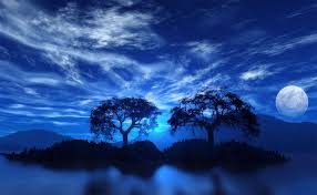 Fondo Escritorio Paisaje Luna Llena Y Lago Go Big Blue Big Blue Nation Wonder