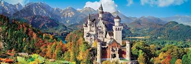 Neuschwanstein castle is a 19th century romanesque revival palace on a rugged hill above the village of hohenschwangau, germany. Neuschwanstein 1000 Pcs Panorama Puzzle Clementoni