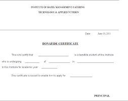 Therefore, kindly provide the certificate before the mentioned date as i do not want to miss any class because of the absence of any document. What Is The Meaning Of Bona Fide Student
