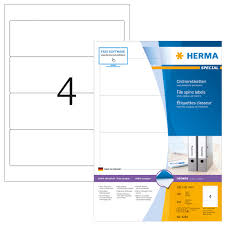 Ordneretiketten ordnerr cken r ckenschilder von. Ordneretiketten A4 Herma 4284 192x61 Mm 400 St