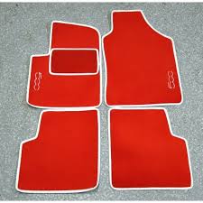 Fiat 500 Floor Mats By Black Set Of 4 Carpet Red W 500 Logo Fiat 500 Parts And Accessories Fiat 500 Fiat Best Convertible Cars