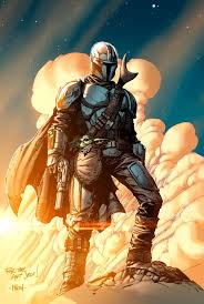 Decided To Color This Drawing While Waiting For More Episodes The Mandalorian By David Finch Thanks To Star Wars Background Star Wars Art Star Wars Wallpaper