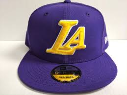 New era x nba men's los angeles lakers the league 9forty strapback hat purple. Los Angeles Lakers Snapback Cap New Era 9fifty Flat Brim Purple Back H Sports City Hats