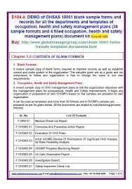 Ohsas 18001 Forms Health And Safety Plans Hse Programs 18001 Certification Health And Safety How To Plan Occupational Health And Safety