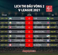 Sau lễ bốc thăm xếp lịch, ban điều hành giải đã công bố các cặp đấu của vòng 1. Lá»‹ch Thi Ä'áº¥u V League 2021 Giai Ä'oáº¡n 1