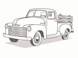 There are tons of great resources for free printable color pages online. Classic Truck Coloring Pages New Truck Illustration Illustration Truck Coloring Pages Truck Crafts Classic Chevy Trucks