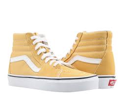 Converse x bugs bunny pro leather hi men's • natural ivory/egret/grey. Vans Sk8 Hi Ochre Yellow White Classic Hi Top Unisex Sneakers Vn0a38geqa0 Free Shipping At Nycmode