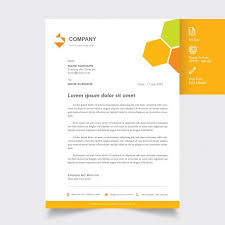 Professional Letterhead Mockup With Geometric Orange Color In 2020 Professional Letterhead Letterhead Font Names