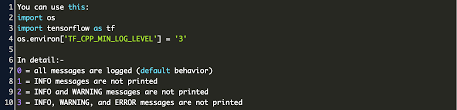 Suppres Tensorflow Warnings Code Example