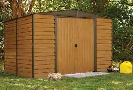 Mais notre catalogue est exhaustif avec de nombreuses propositions d'abris métal ! Abri De Jardin Acier Galvanise Imitation Bois Wr108 Ed108