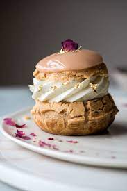 Mascarpone Raspberry Rose Cream Choux Puffs Now Forager Desserts Dessert Photography Choux Cream