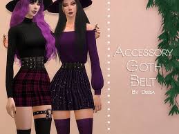 I noticed that there are two notc. Accessory Goth Belt By Dissia From Tsr Sims 4 Downloads