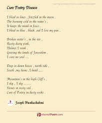 Cure Poetry Disease Poem By Joseph Nwakushabeni