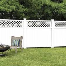 Freedom Pre Assembled Wellington 6 Ft H X 6 Ft W White Vinyl Lattice Top Fence Panel Lowes Com Fence With Lattice Top Vinyl Fence Panels Lattice Fence Panels