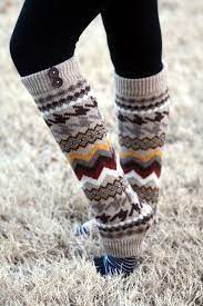 Aztec Legwarmers Tan Leg Warmers Khaki Legwarmers Brown Knitted Leg Warmers Boot Socks Boot Cover Winter Socks Aztec Print Knitted Leg Warmers Leg Warmers Fashion
