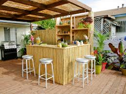 Side bar that seats 4 comfortably. Outdoor Kitchen Bars Pictures Ideas Tips From Hgtv Hgtv