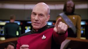 Image result for captain kirk throws finger