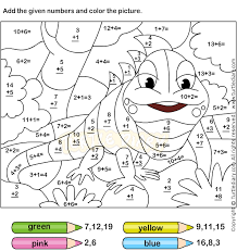 Color Addition Worksheets Free Printables For Several Grades Best Coloring First Grade Col Math Coloring Worksheets Addition Coloring Worksheet Math Coloring
