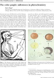 There are numerous variations of the color purple, a sampling of which are shown below. The Color Purple Milestones In Photochemistry Ripps 2008 The Faseb Journal Wiley Online Library