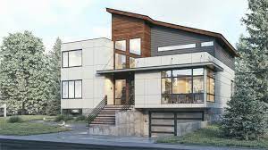 What's more, contemporary house plans often feature a mixture of styles (e.g. 3 Story Modern Style House Plan 7885