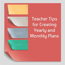 How To Create Monthly And Yearly Plans For The Classroom