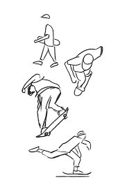 Skateboarding Quick Sketches Skateboarder Drawing Skateboard Tattoo Skate Art