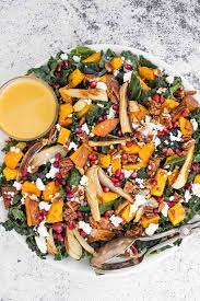 Kale Salad Recipe With Fennel Butternut Squash And Orange Vinaigrette Recipe Fennel Recipes Salad Recipes Kale Salad Recipes