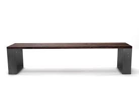 Sitzbank Nussbaum Aus Massivholz Nach Deinem Mass Mit Kufen Aus Stahl Holz Bank Stahl