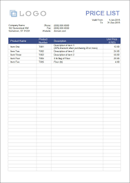 A strong corporate strategy is to associate the price drop with the offer of free samples. 31 Price List Templates Doc Pdf Excel Psd Free Premium Templates