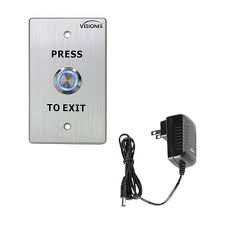 Contact motiondetection.be for free support. Fpc 5432 Door Bell Type With Blue Led Request To Exit Button For Door Access Control With Power Supply Fpc Security Maglocks Visionis