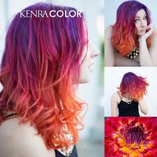 Kenra Color Purple Red Orange Yellow Ombre Hair Creative Hair Color Sunset Hair Hair Styles