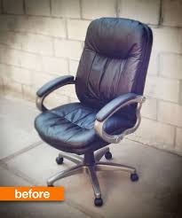 Before After A Joyous Task Chair Transformation Office Chair Makeover Desk Chair Makeover Chair Makeover