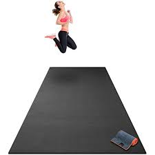 Premium Extra Large Exercise Mat 10 X 4 X 1 4 Ultra Durable Non Slip Workout Mats For Home Gym Flooring Large Workout Mat Gym Flooring Home Gym Flooring