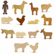 Farm Animal Toy Set Barnyard Animals Natural Wood Toy Kids Etsy In 2020 Natural Wood Toys Farm Animal Toys Wood Toys