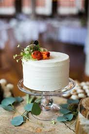 One Tier White Cake Fresh Flower Topper Wedding Cake Fresh Flowers Simple Wedding Cake Mini Wedding Cakes