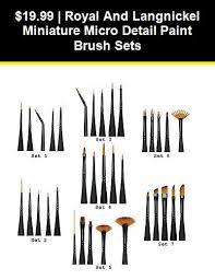 Royal And Langnickel Mini Micro Detail Paint Brush Majestic Sets Paint Set Artist Brush Art Brushes