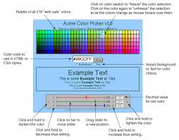 Hex, rgb, hsl, hsv, cmyk, ycbcr. Acmecolorpicker