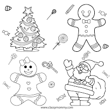 Instead of my usual watercolor pencils or just straight up regular color pencils, i tried combining colored pencils with markers. Free Printable Gingerbread Coloring Pages Classy Mommy