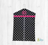 Monogrammed Garment Bag, Black Polka Dot Bag, Travel Clothes ...