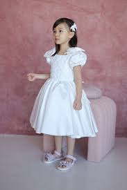 Maisha white flower girl dress