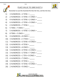 This is an important concept in all the other math facts as well, and these worksheets are a gentle introduction to place value concepts. Math Place Value Worksheets To Hundreds