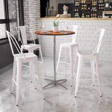 Use a cocktail table to hold your refreshments. Flash Furniture 30 Round Wood Cocktail Table With 30 And 42 Columns Walmart Com Walmart Com