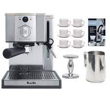 Can the stuart little of espresso machines realize your big coffee dreams? Breville Esp8 Xl Cafe Roma Espresso Machine W Espresso Tamper 6 Pieces 3 Oz Cup Saucer Accessory Kit Walmart Com Walmart Com