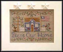 See more ideas about cross stitch, stitch, cross stitch patterns. Country Cottage Needleworks Bless Our Home Cross Stitch Pattern 123stitch