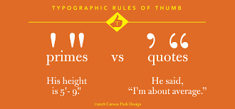 Check spelling or type a new query. Quotation Marks Apostrophes Versus Primes Carson Park Design