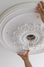 How To Install A Decorative Ceiling Medallion Horror Underground Ceiling Medallions Ceiling Medallions Diy Ceiling Decor