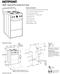 kitchen stove measurements